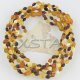 Amber teething necklace raw multicolour
